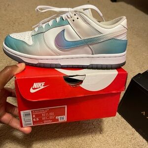 Nike Dunk Low - White and Teal